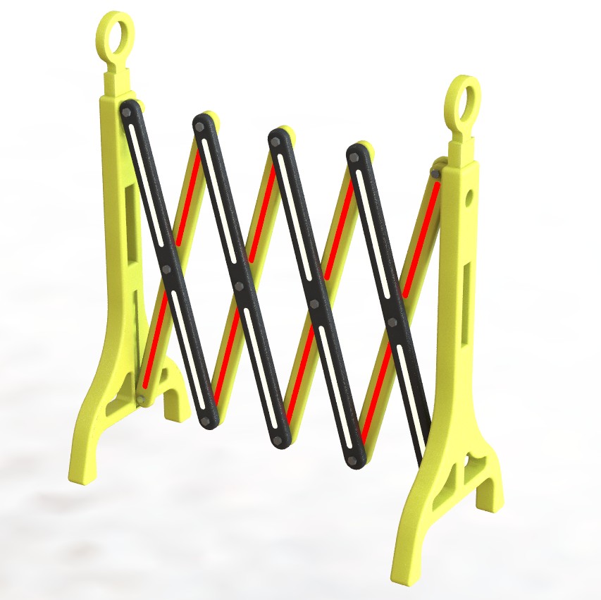 可折叠围栏结构3D图纸 Solidworks设计